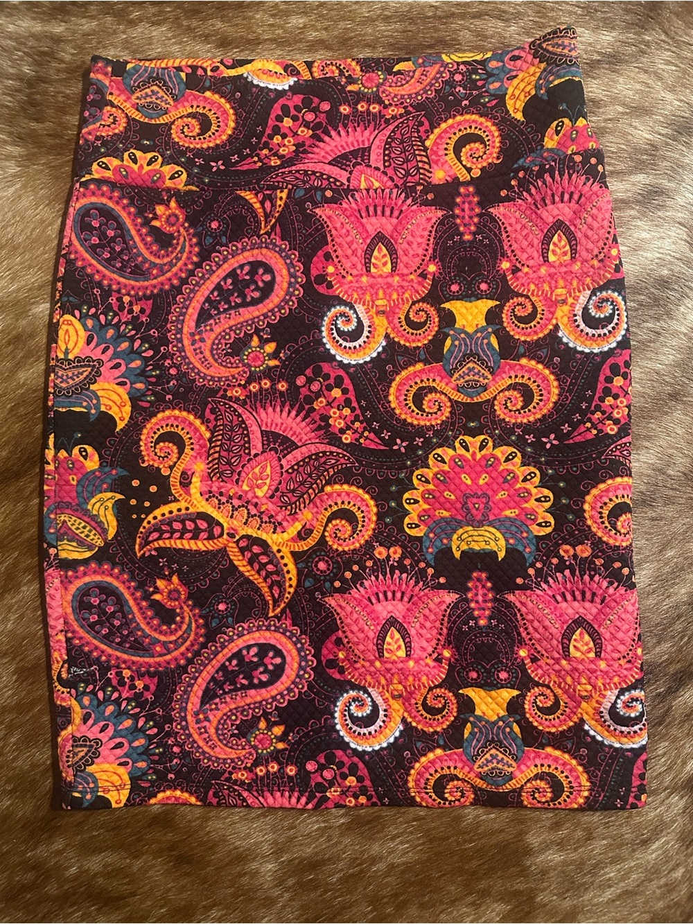 LuLaRoe Multicolor Paisley-Print Cassie Skirt Size S